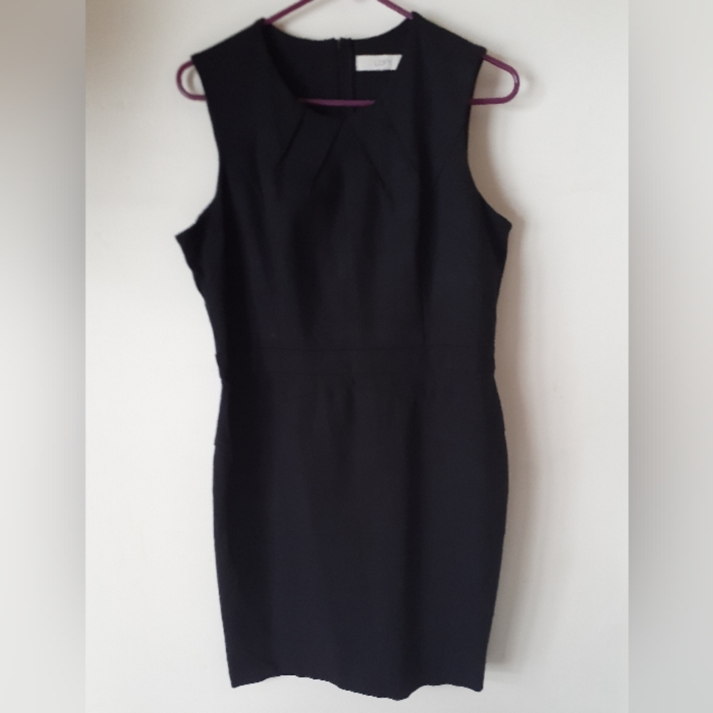 Loft Womens Black Shift Dress Size  L